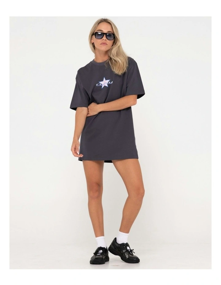 Star Burst Tee Dress in Grey image 7