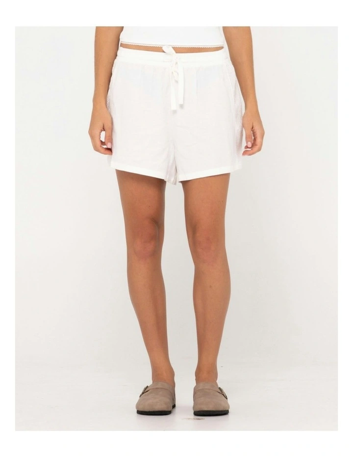 Palm Springs Capri Panelled Beach Short in White image 1
