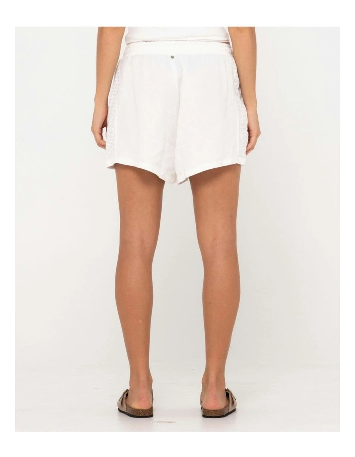Palm Springs Capri Panelled Beach Short in White image 2