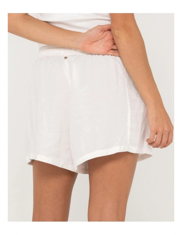 Palm Springs Capri Panelled Beach Short in White image 4