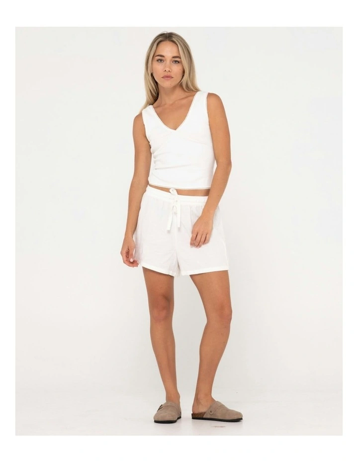 Palm Springs Capri Panelled Beach Short in White image 5