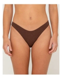 Sandalwood Midi Bikini Pant in Brown