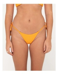 Sandalwood Midi Side Ties Bikini Pant in Orange