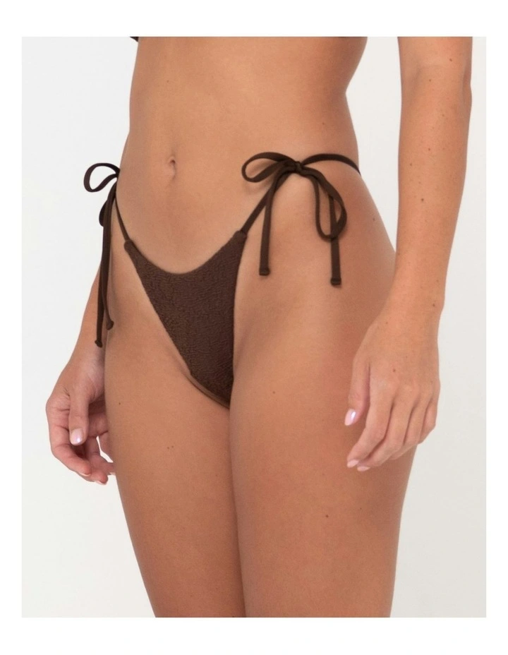 Sandalwood Midi Side Ties Bikini Pant in Brown image 3
