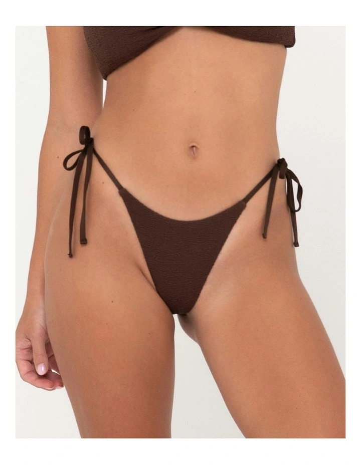 Sandalwood Midi Side Ties Bikini Pant in Brown image 4