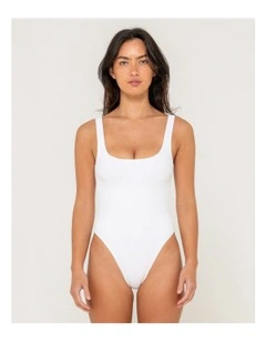 Sandalwood Retro One Piece in White