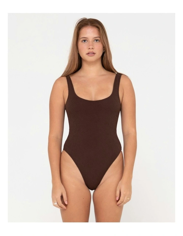 Sandalwood Retro One Piece in Brown image 1