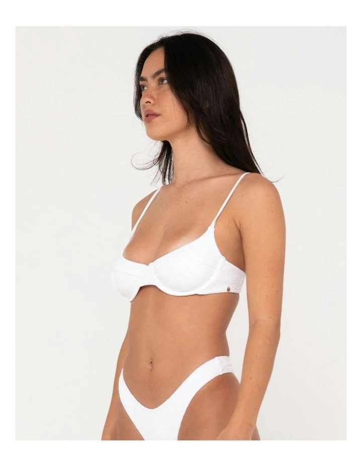 Sandalwood Balconette Bikini Top in White image 3