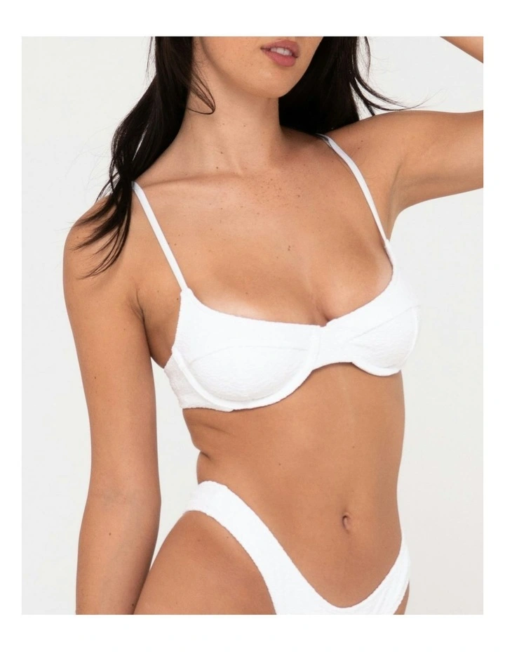 Sandalwood Balconette Bikini Top in White image 4