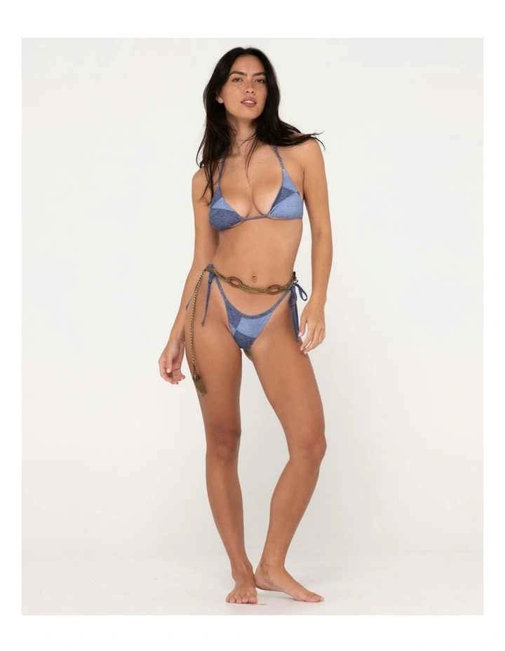Britney Patchwork Multiway Bikini Top in Blue image 7