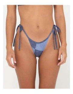 Britney Brazilian Side Tie Bikini Pant in Blue