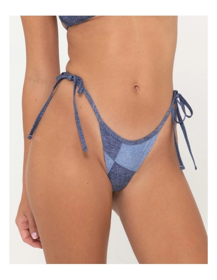 Britney Brazilian Side Tie Bikini Pant in Blue image 4