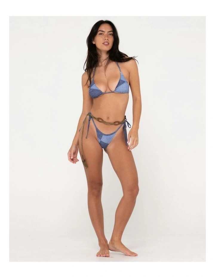 Britney Brazilian Side Tie Bikini Pant in Blue image 7