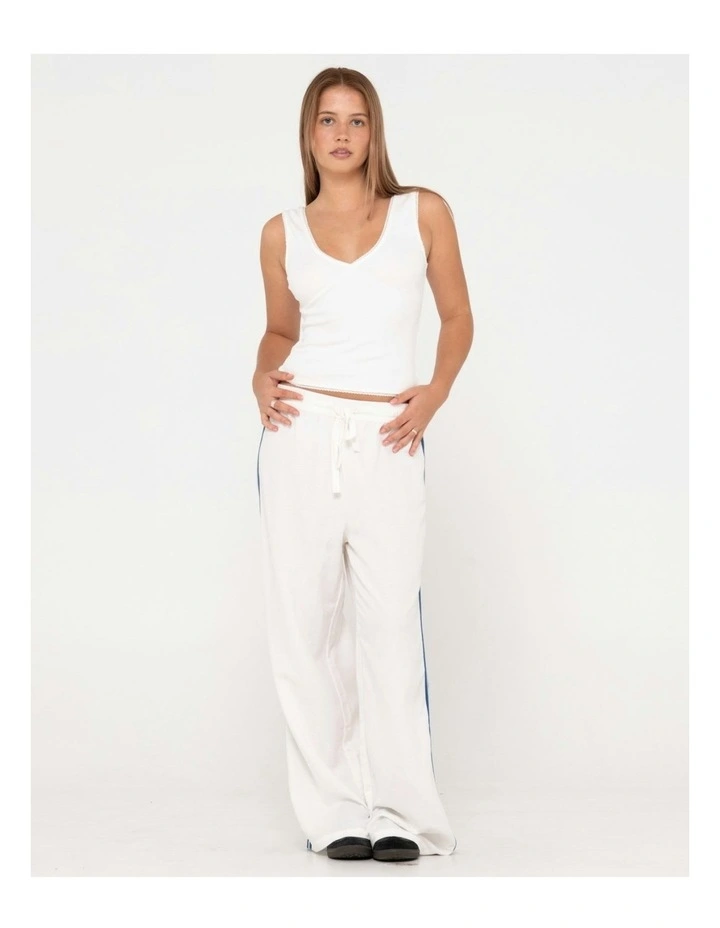 Lacey Vee Neck Tank in White image 6