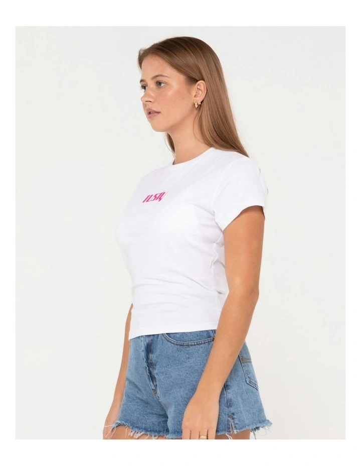 Ova Skimmer Baby Tee in White image 3