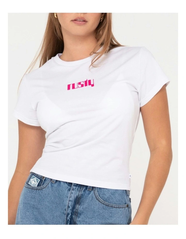 Ova Skimmer Baby Tee in White image 4
