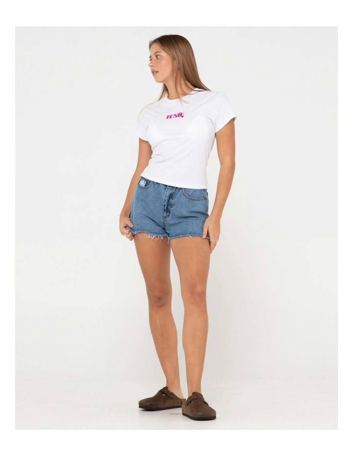 Ova Skimmer Baby Tee in White image 5