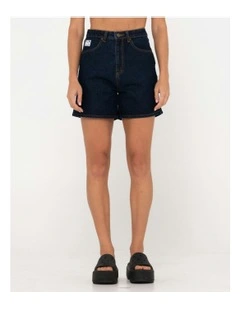 Cyprus High Denim Short in Blue