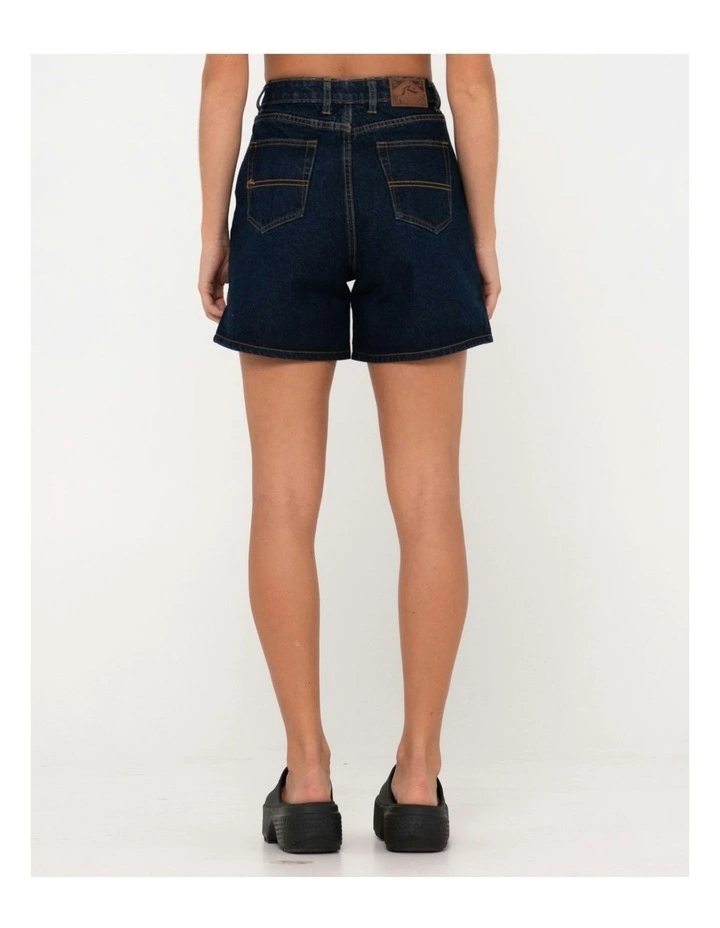 Cyprus High Denim Short in Blue image 2