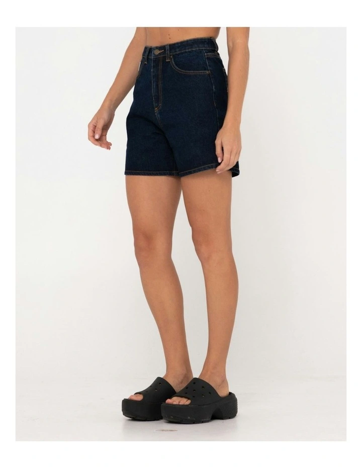 Cyprus High Denim Short in Blue image 3