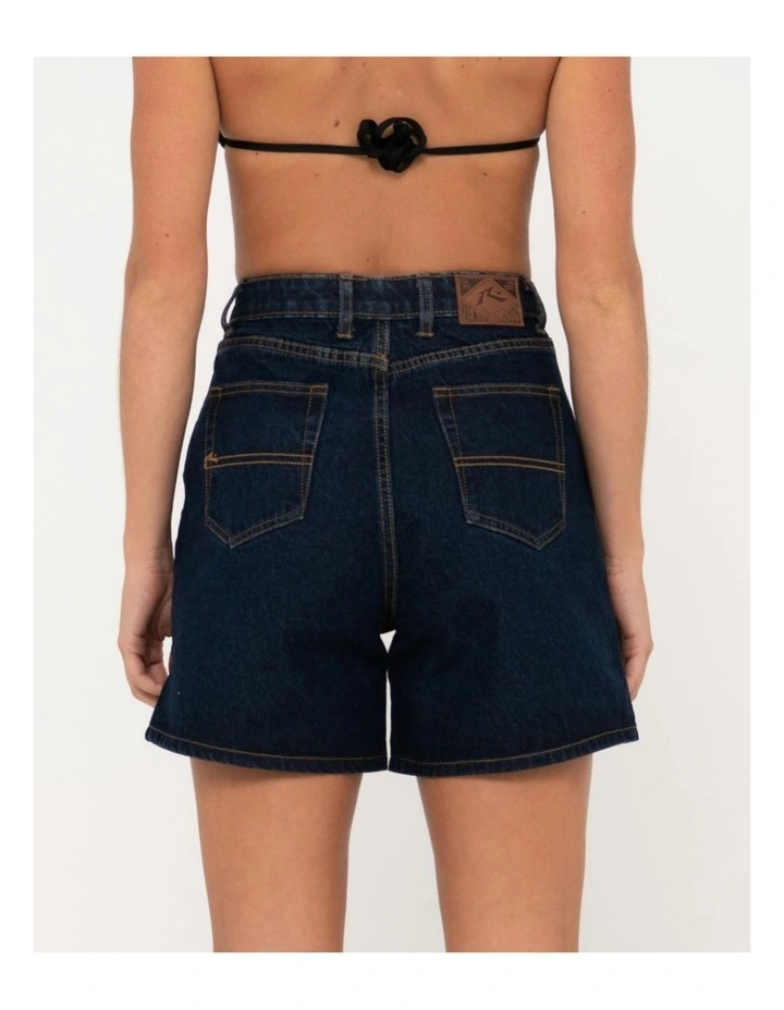Cyprus High Denim Short in Blue image 4