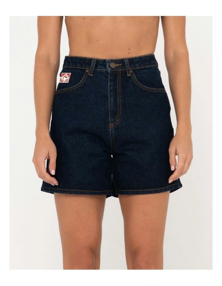 Cyprus High Denim Short in Blue image 5