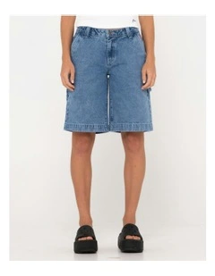 Billie Low Rise Carpenter Jort in Blue