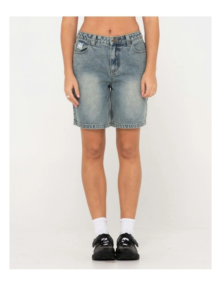 High Volume 18 Inch Denim Jort in Blue image 1