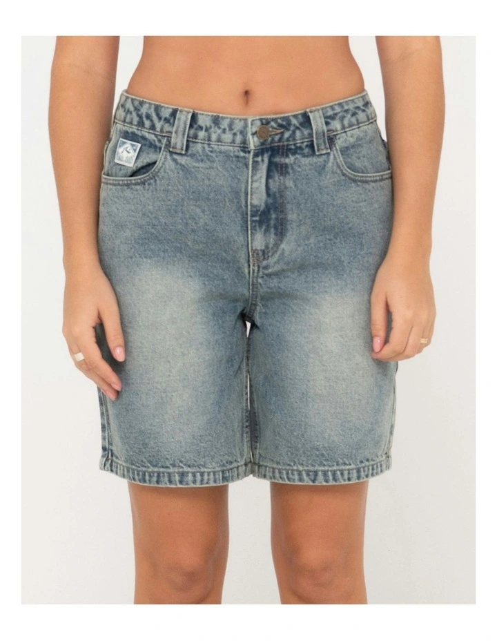 High Volume 18 Inch Denim Jort in Blue image 4