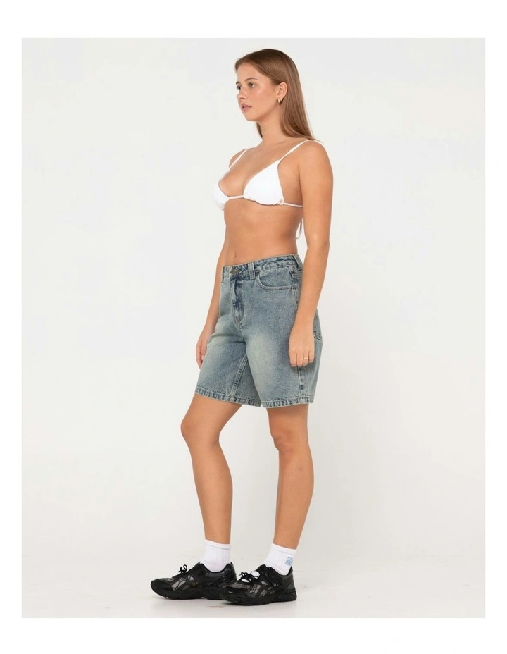 High Volume 18 Inch Denim Jort in Blue image 6