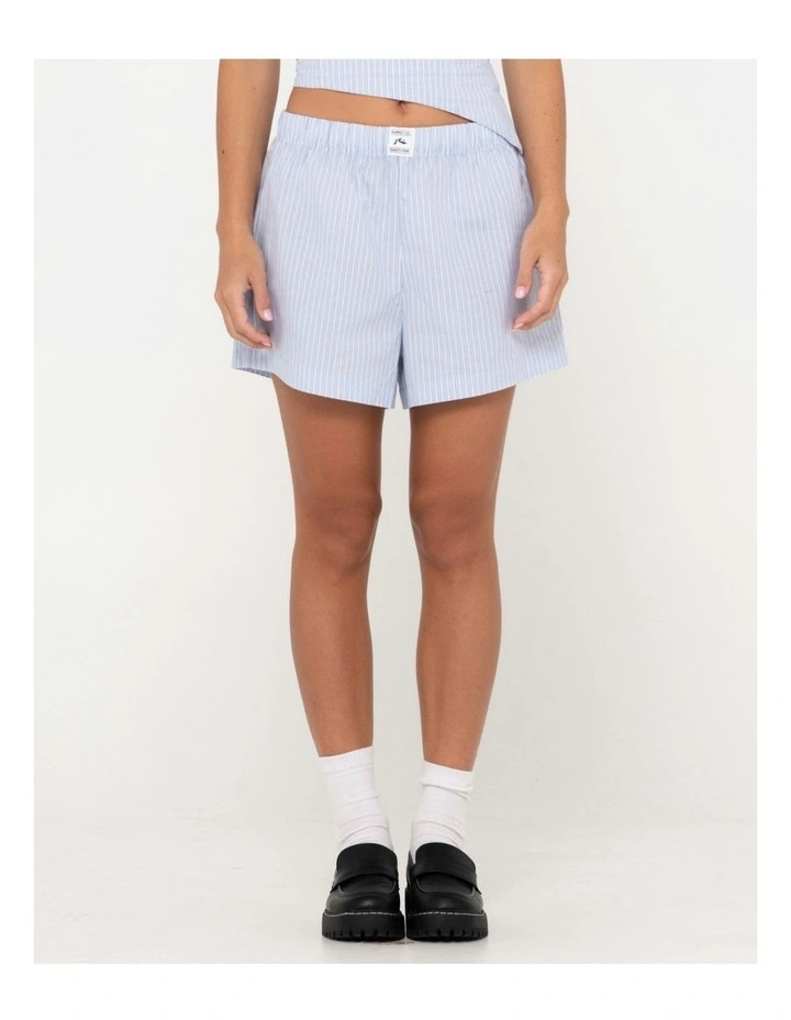 Ava Stripe Lounge Short in Blue image 1