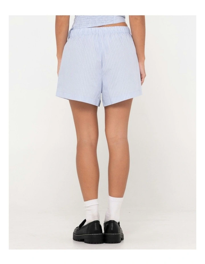 Ava Stripe Lounge Short in Blue image 2