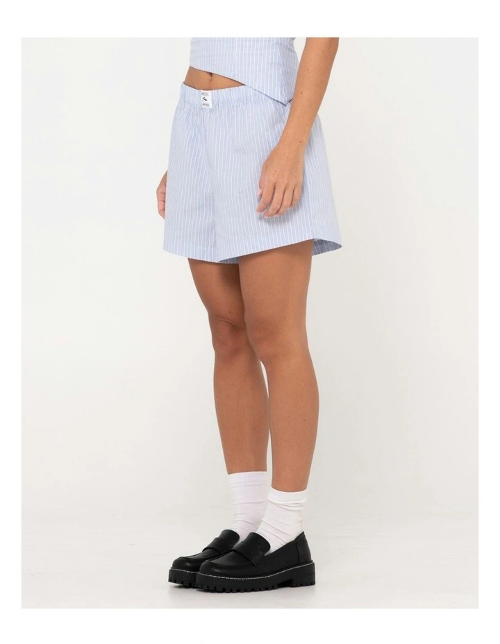 Ava Stripe Lounge Short in Blue image 3