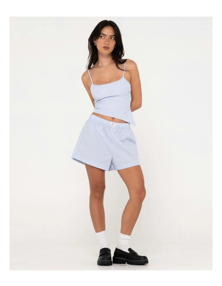 Ava Stripe Lounge Short in Blue image 6