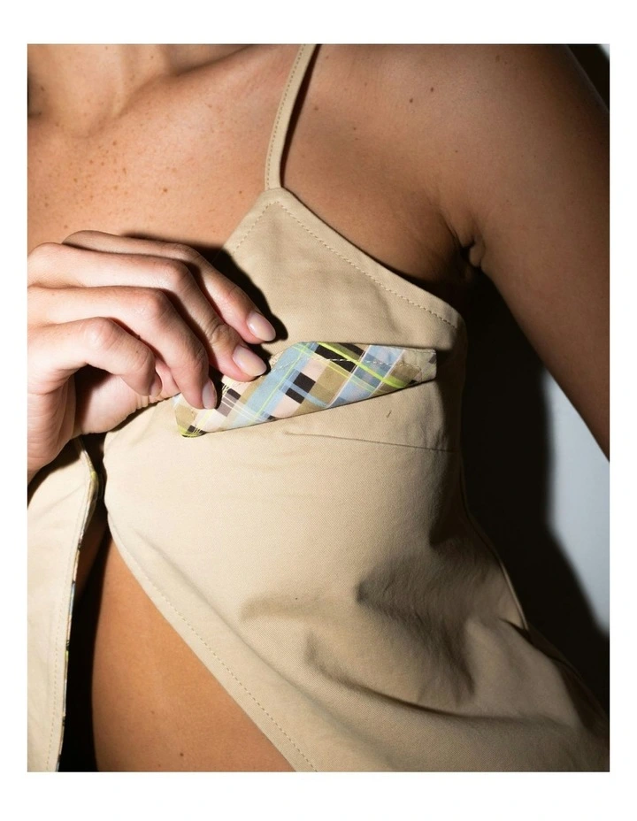 Tank Girl Reversible Cargo Cami in Natural image 5