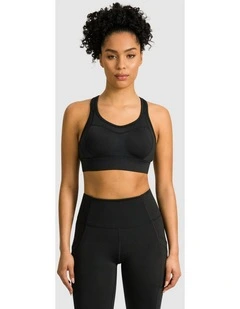Olympia Moulded Adjustable High Impact Sports Bra in Black