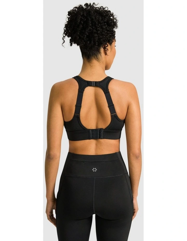 Olympia Moulded Adjustable High Impact Sports Bra in Black image 3