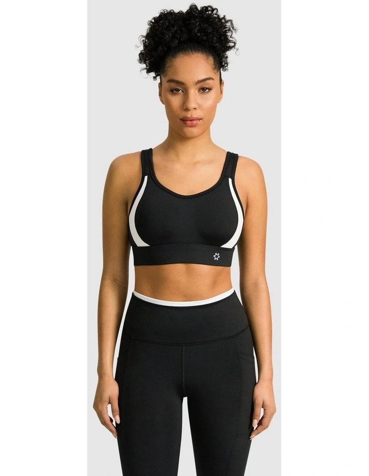 Evolve Moulded High Impact Sports Bra in Black/White image 1