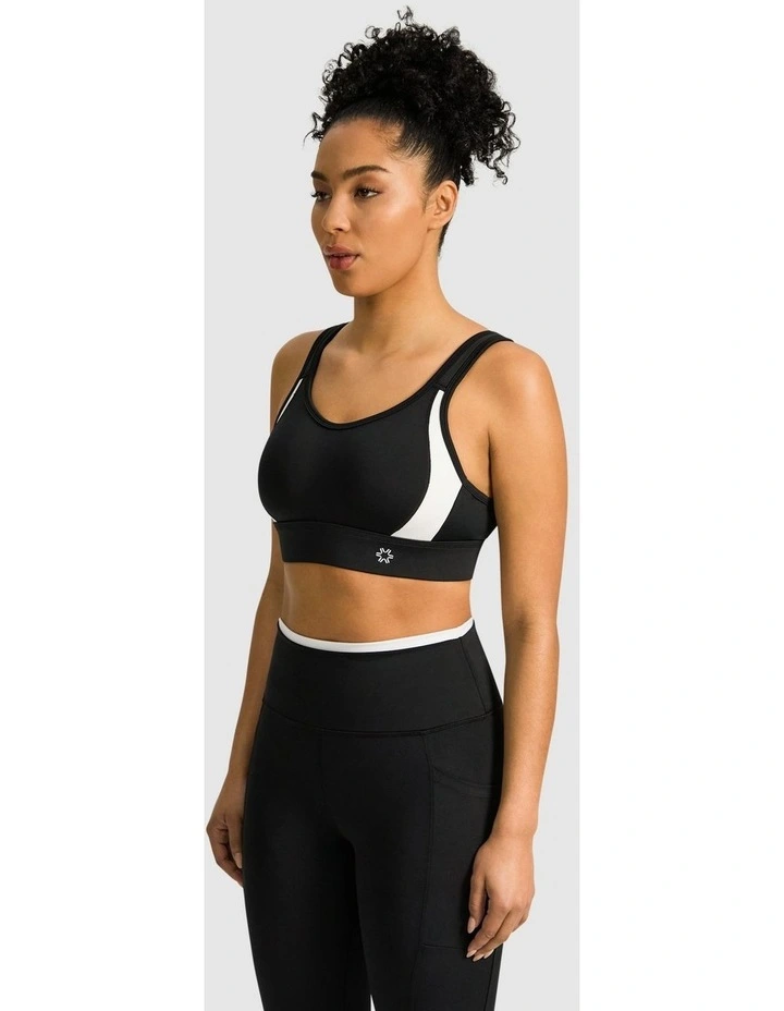 Evolve Moulded High Impact Sports Bra in Black/White image 2