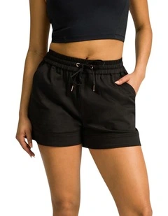 Woven Pocket Shorts in Black