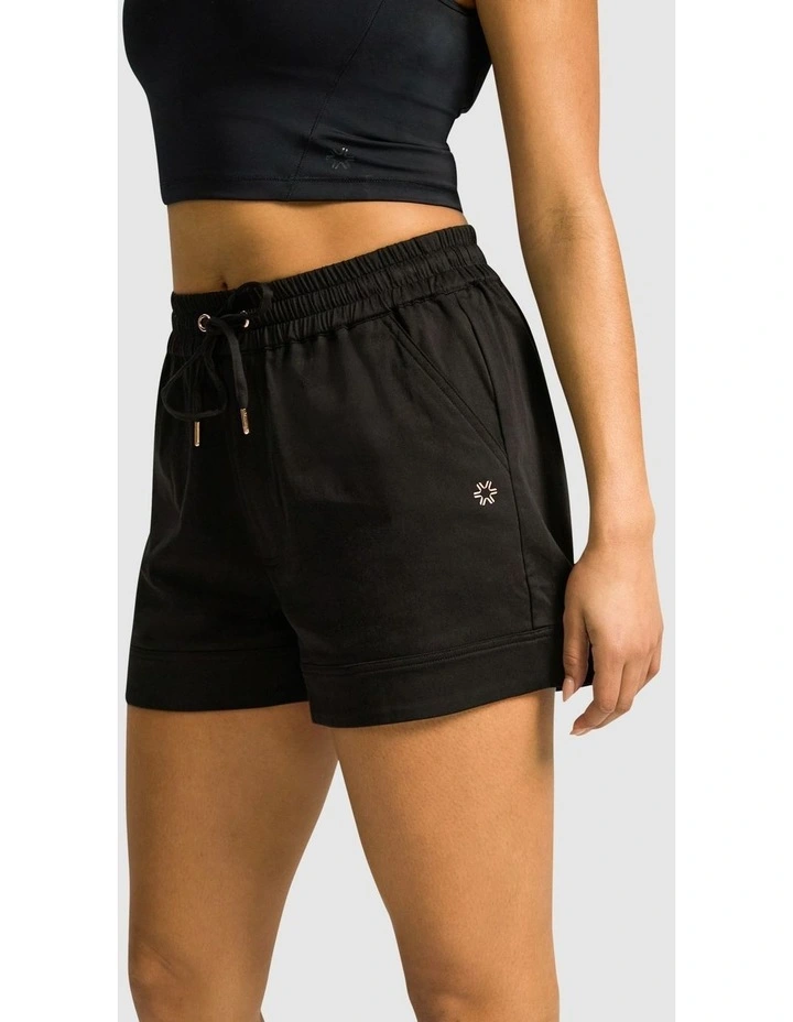 Woven Pocket Shorts in Black image 2