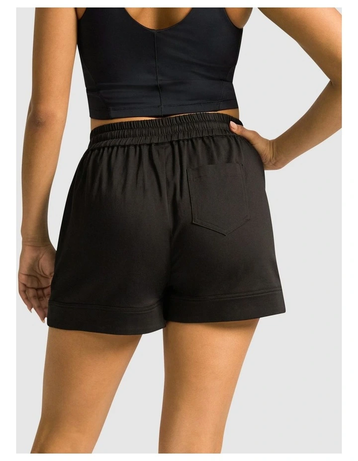 Woven Pocket Shorts in Black image 3