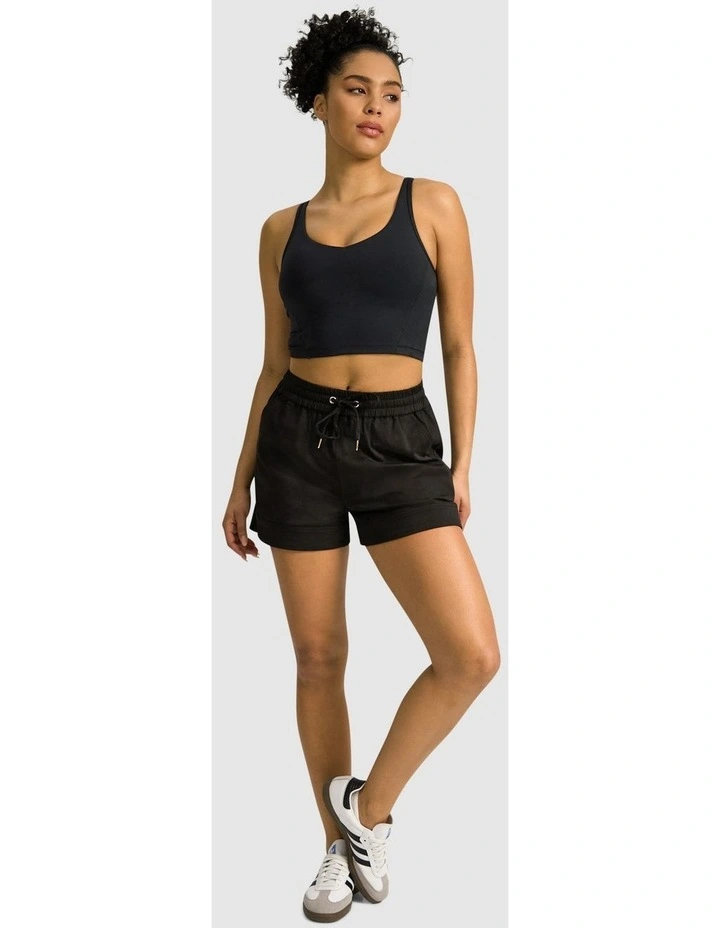 Woven Pocket Shorts in Black image 5