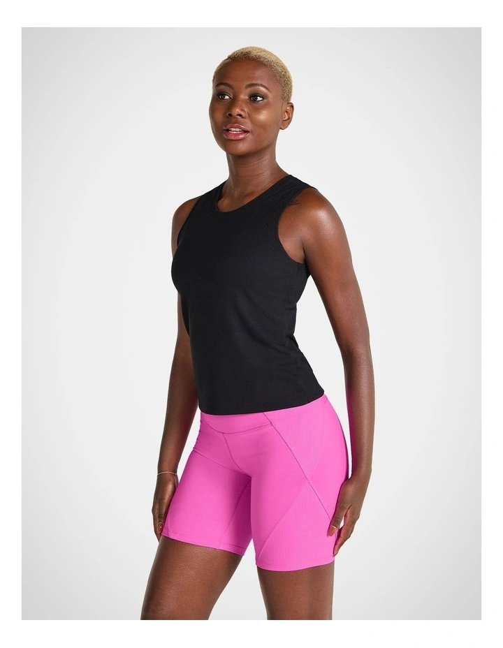 Ribbed Tank in Black image 2