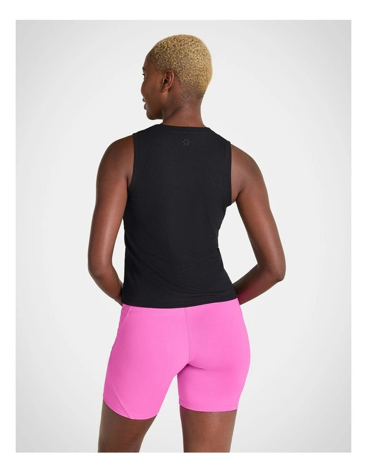 Ribbed Tank in Black image 3
