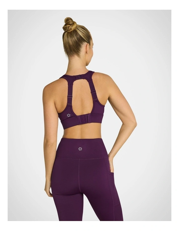 Olympia Moulded High Impact Sports Bra in Nightberry image 3