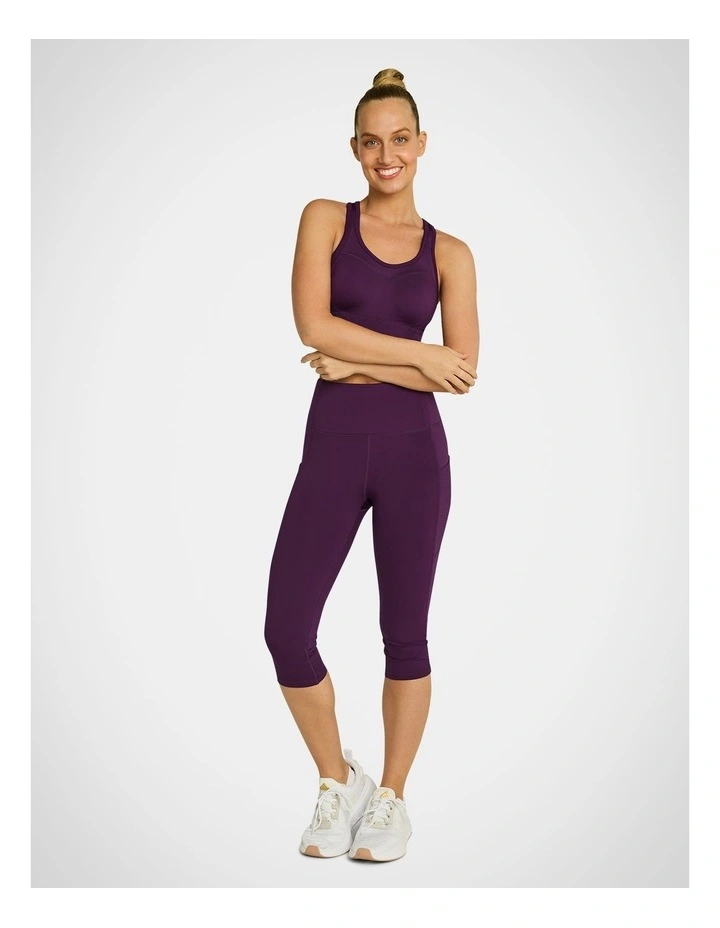 Olympia Moulded High Impact Sports Bra in Nightberry image 5