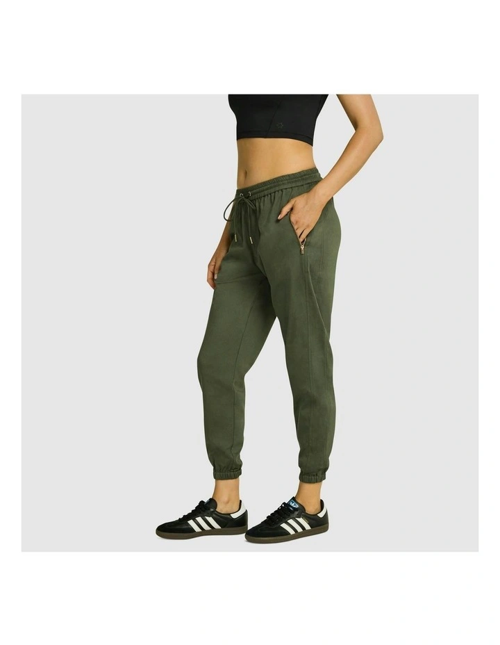 Woven Drawstring Pants in Willow image 1