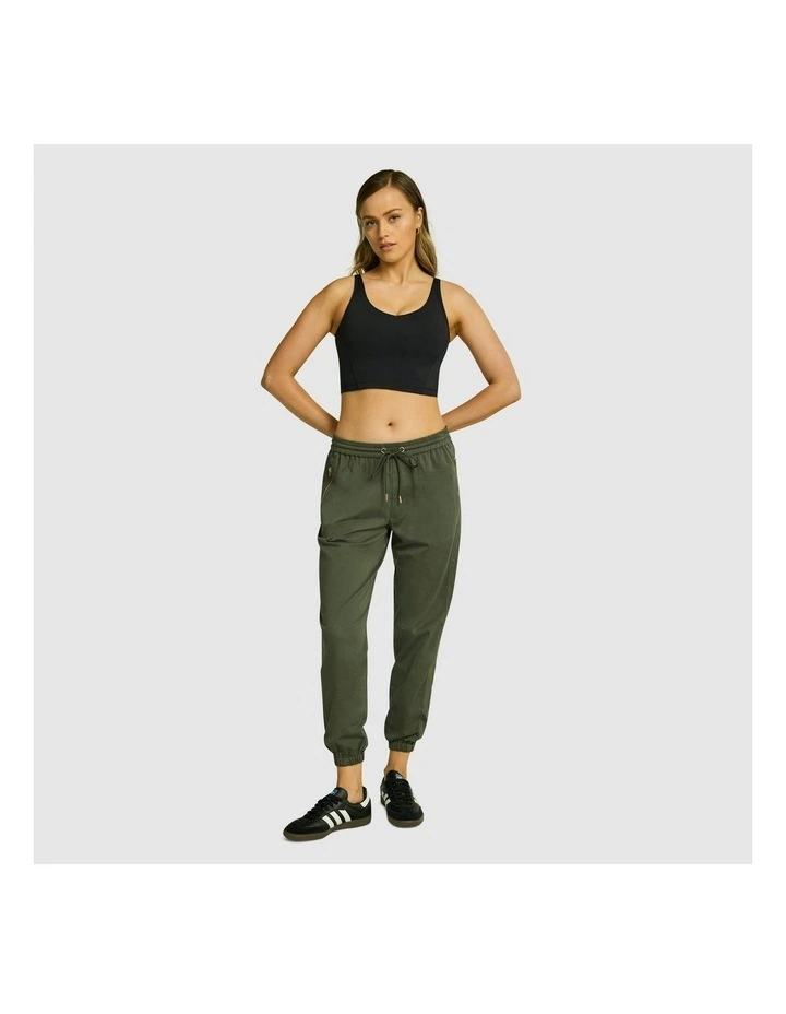 Woven Drawstring Pants in Willow image 4