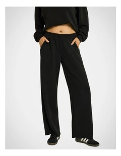 Travel Wide Leg Pants in Black